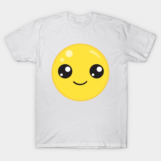 Cute Smiling Face T-Shirt by CraftyCatz